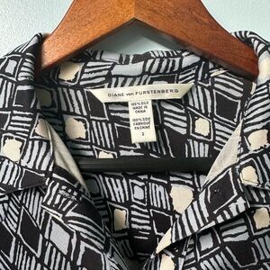 Diane Von Furstenberg Retro Print Silk Dress